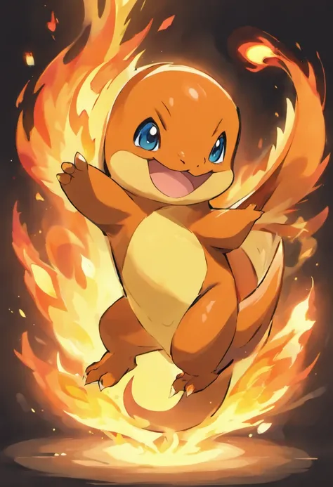 best quality,4k,8k,highres,masterpiece:1.2,ultra-detailed,realistic:1.37,charmander,pokemon,fire type,flame on tail,big eyes,cute,charred scales,dynamic pose,glowing ember,colorful,animated,charming,characteristic flames,smoky background,sharp focus,vivid ...