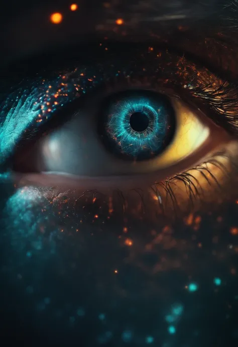 cctv eyes, Biomechanical, eerie, Creepy, nightmarish, bright colors, Light particles, with light glowing, Mshiff, wallpaper art, UHD wallpaper,CCTV CAMERA FACE, CCTV