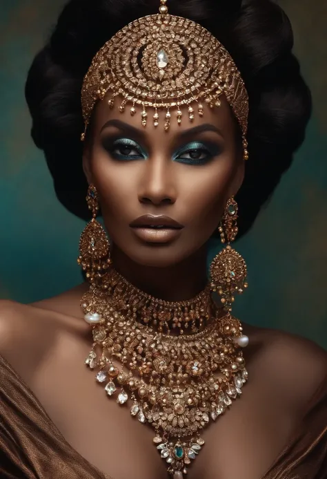 photo naked busty tall slender women with brown skin and large jewelry such as earrings must be realistic