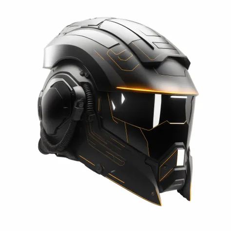 um frontal up de um capacete com um capacete nele, sci-fi helmet, capacete estilizado da motocicleta, com equipamento futurista e capacete, Viseira mecha de vidro OLED, futuristic cybernetic helmet, intrincado capacete de alta tecnologia, capacete detalhad...