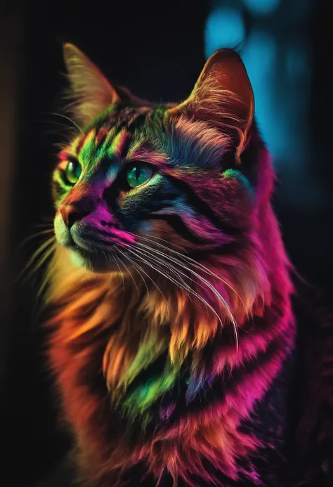 neon cat