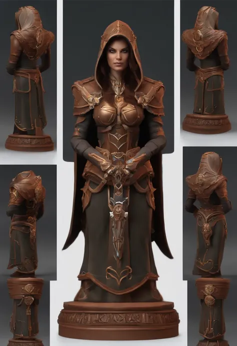 I created a 3D concept bust of a fantasy assassin with Zbrush, Maya, Husband, v-ray, Keyboard and nuclear bombs. The design of the base is based on World of Warcraft artwork.