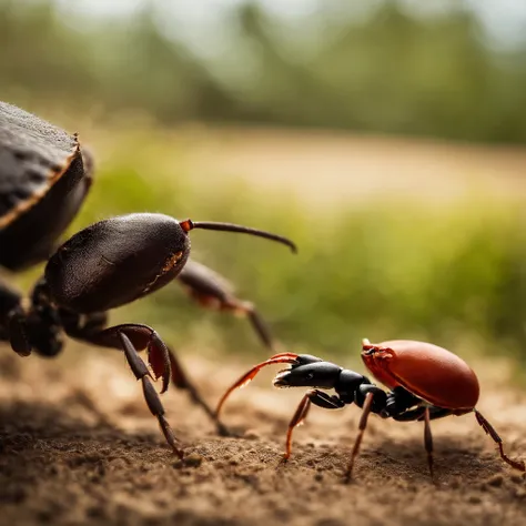 an ant vs. a crab