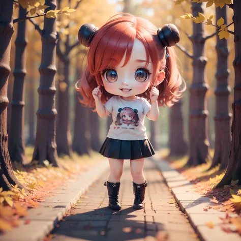 Cute Baby Chibi Anime,(((Chibi 3D))) (Best Quality) (Master Price)、(Chibi twins:1.3)、Cute T-shirt、Gather Skirt、Amiage Boots、The background is a fairytale autumn forest、Holding hands and hands、Open your mouth and smile、standing
Were almost there