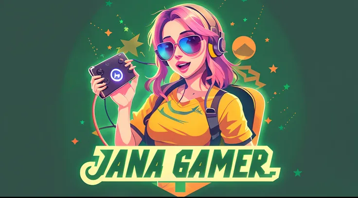 A woman with headphones and sunglasses and video game controller in hand, Avatar de videogame, gamer aesthetic, imagem do avatar, fanart de videogame, Tema gamer, foto de perfil do discord, foto de perfil 1024px, arte de jogos de computador, avatar para o ...