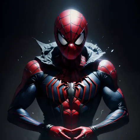 strange spider man, dark background