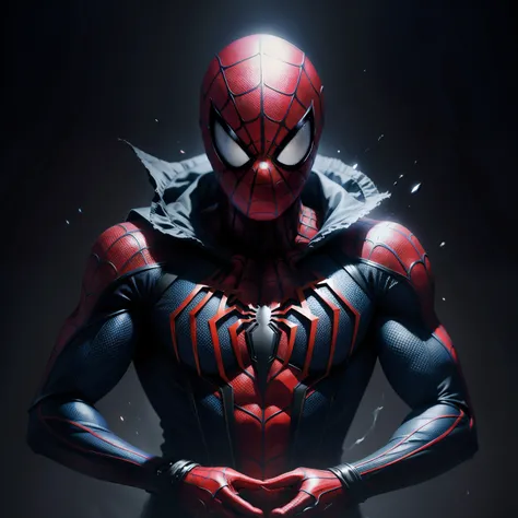 strange spider man, dark background