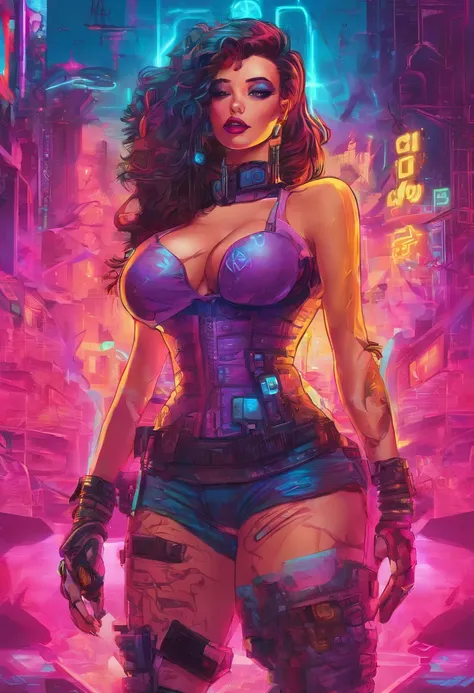 Big breasts bombshell,hot,nsfw,busty,curvy,gothic, Graffiti art