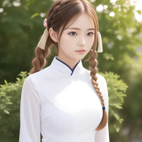 super high image, super detail, super high resolution, female, white glossy side braid hair, beautiful, cute, pretty, Japanese, Chinese, Korean, great proportion, professional lighting