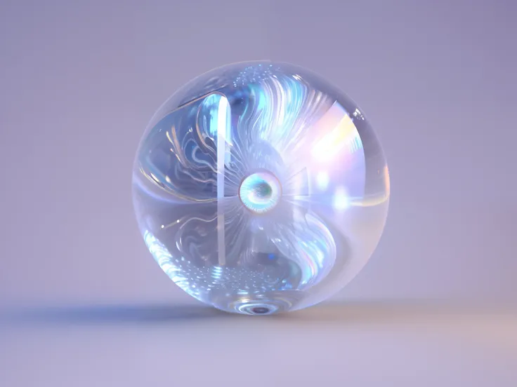 Close-up of a glass ball，There is a liquid vortex inside, daniel maidman octane rendering, rendered in octane 3d, 3d rendered in octane, 3 d rendered in octane, translucent sphere, rendered on octane, rendered in cinema 4 d octane, artem demura beeple, 3 d...