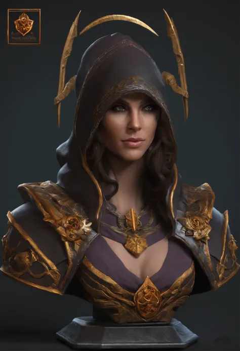 I created a 3D concept bust of a fantasy assassin with Zbrush, Maya, Husband, v-ray, Keyboard and nuclear bombs. The design of the base is based on World of Warcraft artwork.