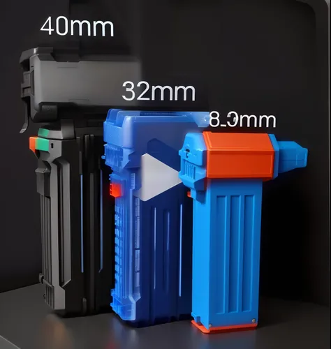 Close-up of a plastic gun with a plastic case, 4 8 0 p, 480p, 9 0 mm, 90mm, 40mp, 4 0 mp, 2023 4K, product introduction photos, 1 2 0 mm, 120mm, coilgun, 100mm, 1080p