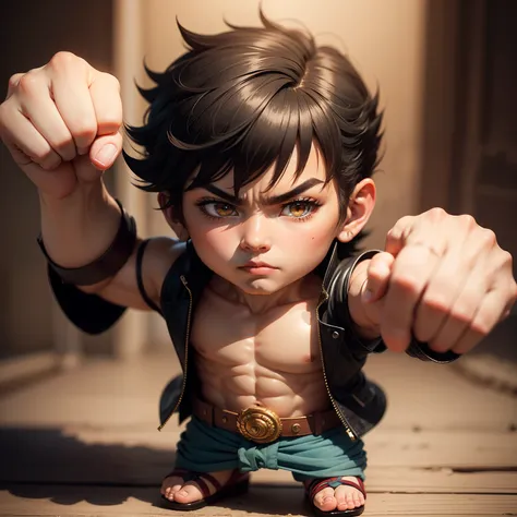 (Best Quality), (masutepiece), Fist of the North Star, Chibi Kenshiro,Ancient Greece Roman Toga、fancy dress、Standing、Detailed details