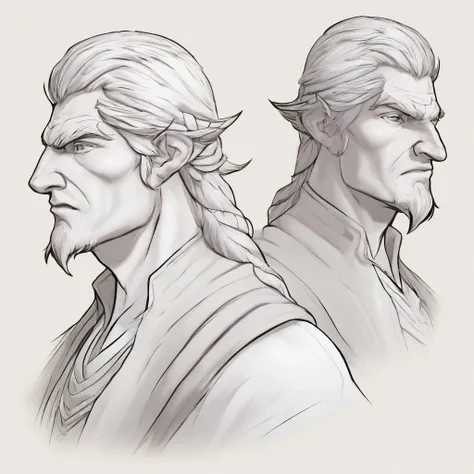 3d character bust of a swordsman, character concept, hand drawn cartoon illustration, Solid and vivid background, Fine, detailed scale, Soft lighting, game character, upper body, Created by Lois Van Barl and Reusch and Ross Tran and Ross Drås and Sam Yang ...