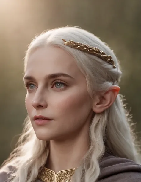 (detailed face, detailed eyes, clear skin, clear eyes), lotr, fantasy, elf, baby, looking at viewer, portrait, photography, detailed skin, realistic, photo-realistic, 8k, highly detailed, full length frame, High detail RAW color art, piercing, diffused sof...