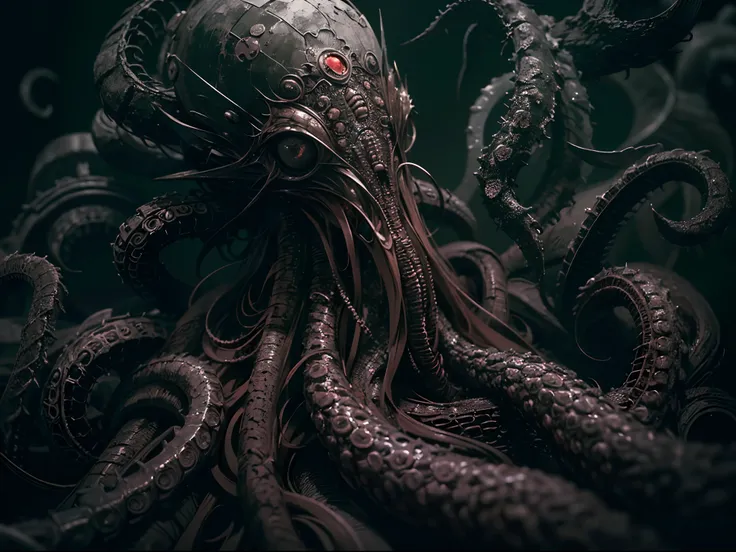 ((Best quality, 8K, Masterpiece: 1.4)),((Amazing detail: 1.3)),((illustration: 1.2)),((high resolution: 1.1)),Creepy, Horror, Worms, Dark style, Dark fantasy,Tentacle, Flesh-colored, Realistic, Dark atmosphere, Chiaroscuro, filmgrain, peristaltic,Decoloriz...