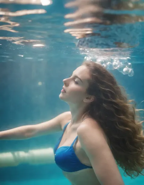 portrait photo,(detail:1.5), (close up of 1 girl swimming ), (25 year old), (blue bikini), bubbles, (underwater sea life, lush, corals, lively, bio diversity), (masterpiece, highest quality), 8K UHD, (film grain:1.2),(Fujifilm XT3:1.2), extremely detailed,...