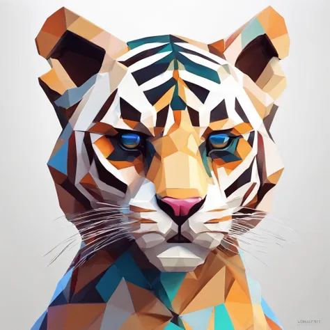 Perfect alignment, Cute little tiger in jacket， Wearing sunglasses, cheerfulness, Standing position, Abstract beauty, Center to show a sideways composition,3 d model，Clay material，solidcolor，nearing perfection, Dynamic, Highly detailed, smooth, Sharp focus...