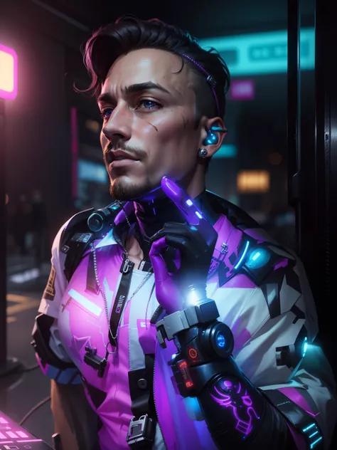 Handsome, same face, beautiful, 8k, copy face cyberpunk