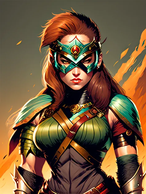 Cyclops Amazon warrior woman isolated.