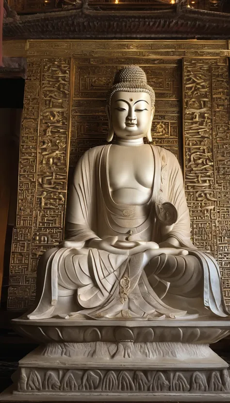 ((Masterpiece))，(Best quality))，China-style，In the universe, A huge jade statue of Maitreya Buddha stands in space，jade sculpture，Light，Transparent，Gaze at the earth，Standing Buddha statue，with light glowing，Glow effects，Pilgrims on the road，Hyper-realisti...