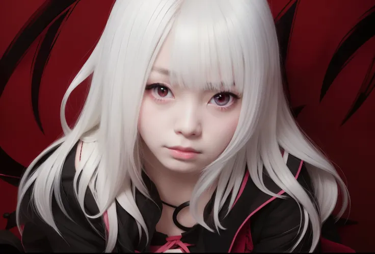 1 girl, Matou sakura, dark sakura, realistic, red eyes