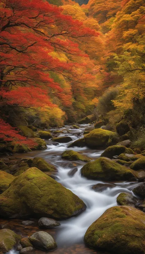 Mountains of the Southern Alps、Autumn foliage season