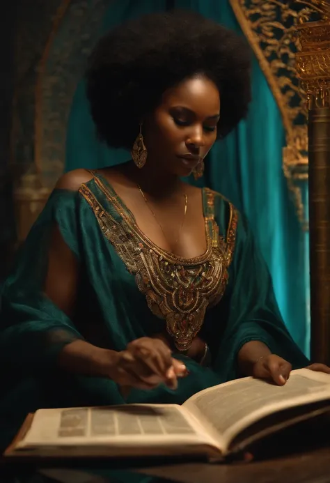 Black woman reading oracle