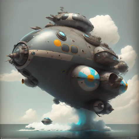 concept art kcutet4nk stealthy atompunk hovercraft