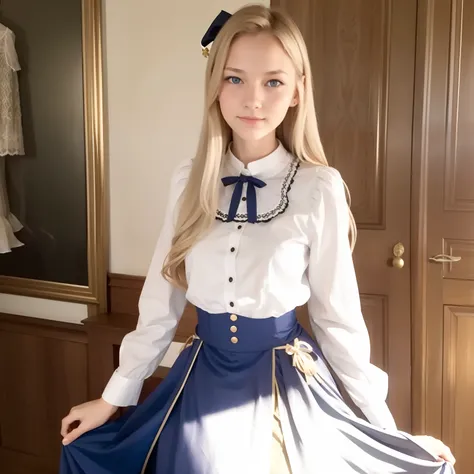 Scandinavian beautiful girl 16 years old、A slender、Wear the German national costume Diandré