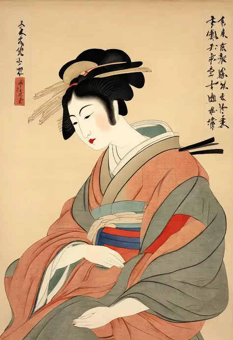 Best Quality, Kitagawa Utamaros style, ukiyoe painting,Mask