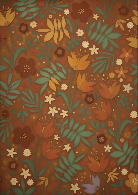 a floral pattern with many different colors and sizes, floral pattern, dark flower pattern wallpaper, brown flowers, floral motives, repeating fabric pattern, seamless pattern design, floral explosion, garden flowers pattern, ornate floral, floral patterne...