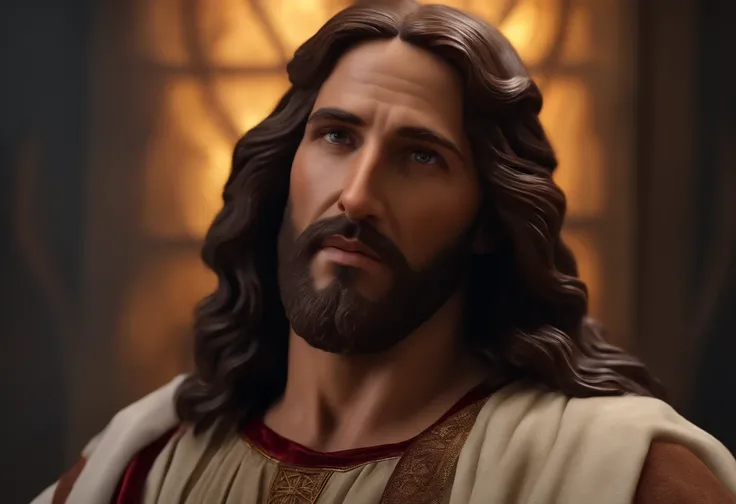 Jesus, ultrarealista, 8k