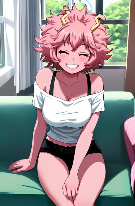 [mina ashido], [boku no hero academia], ((masterpiece)), ((solo portrait)), ((cute)), ((high definition)), ((anime)), ((kohei ho...