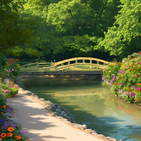 A bridge to your heart, flowers, 8k --auto