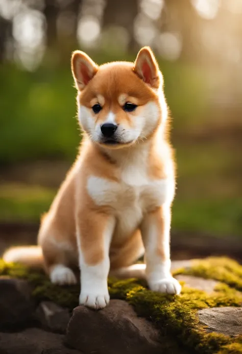 Cute Shiba Inu puppy、without background