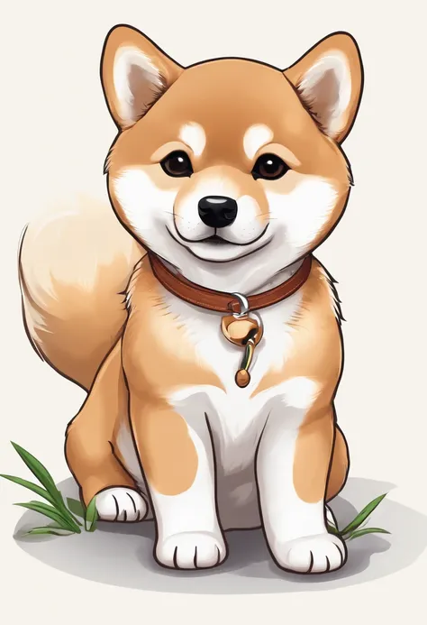 Cute Shiba Inu puppy、without background