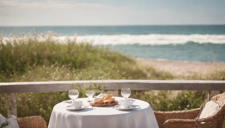 Summer morning,Seaside Restaurant,Refreshing breeze