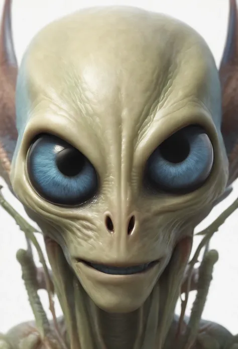 infected alien ,clipart, front view, white background, portrait, digitial painting，3D character design by Mark Clairen and Pixar and Hayao Miyazaki and Akira Toriyama，4K HD illustration，Very detailed facial features and cartoon-style visual, clipart clipar...