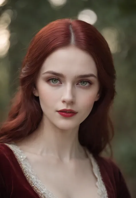 (((a deep reddish wound crosses her left cheek))) fair complexion, woman around 19 years old, natural white hair, distinctive green eyes, wearing kohl, slender and graceful, beautiful, candlelight in a medieval setting, ultra sharp focus, realistic shot, m...