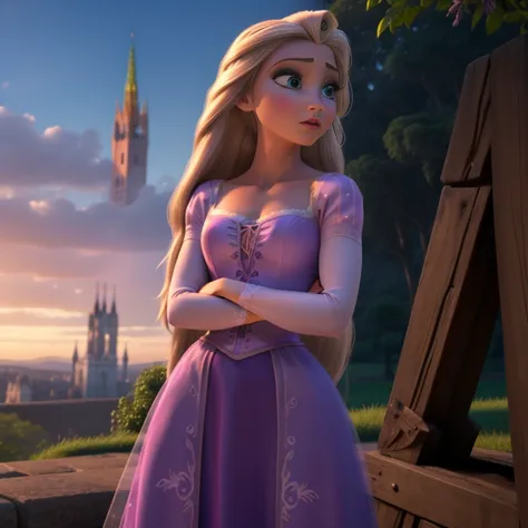 elsa-rapunzel fusion, mesclando modelos, roupas da rapunzel, melting, 1girl, beautiful, character, woman, female, (master part:1...