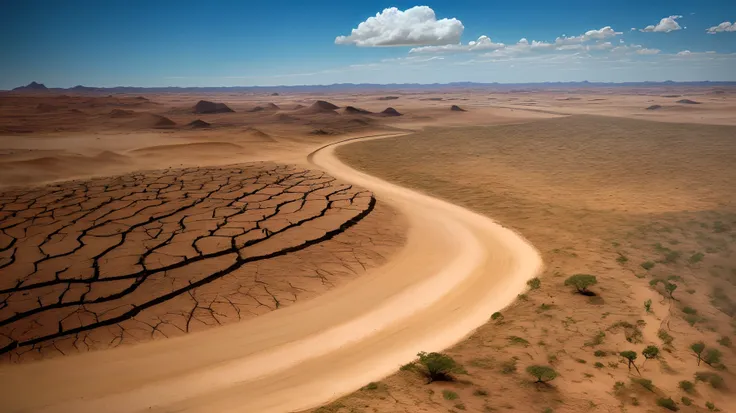 Dry land of the semi-arid backlands of Brazil