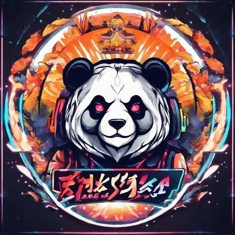 Logo esport, logoté (UltimPanda), Humanoid panda, muscular body