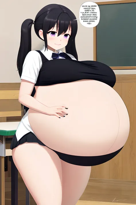 Twintails, black hair,Big Baby Bump pregnant, school uniform, Big boobs, nipple, cum,16 years girl, Big pregnant Belly, Big Pregnant girl, Largest Belly of Pregnant, Huge 9 months Pregnancy Pregnancy Belly, purple eyes, Hugest pregnancy belly