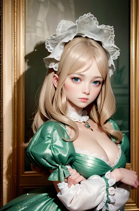 Beautiful Marie-Antoinette standing at Versailles, high facial detail, realistic, 8k --auto --s2