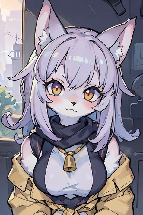 Chica gato anime con pelo negro y orejas de gato y chaqueta de cuero, Hembra peluda mini estilo lindo, Hermosa catgirl de anime, Anime Catgirl, Artgerm extremadamente detallado, linda catgirl de anime, Gato de anime realista, Retrato de personaje peludo, A...