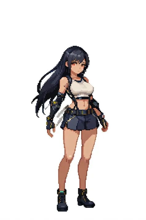 (masterpiece, top quality, best quality), pixel,pixel art,1girl, full body, tifa,