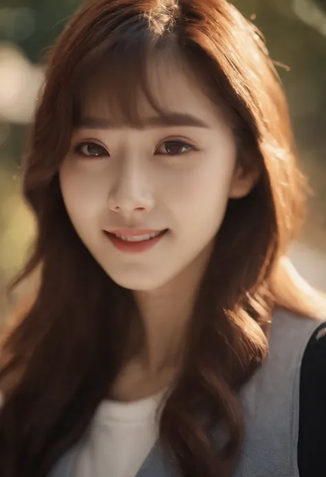 4k, High Resolution, Masterpiece, Best Quality, (Korean K-pop Idol), Face Highlighting, Pure, Girly, Flushing, 18-year-old smiling female classmate, Pure, Innocent, (Cinema Lighting), Clavicle, Morning, Soft Light, Dynamic Angle, [: (detailed face:1.2):0.2...