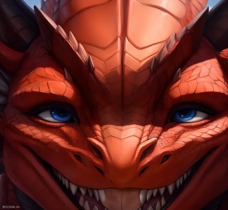 (by foxovh:0.8), dragon-nora, dragon, scalie ,(close up:1.1), (close up eyes:1.5),