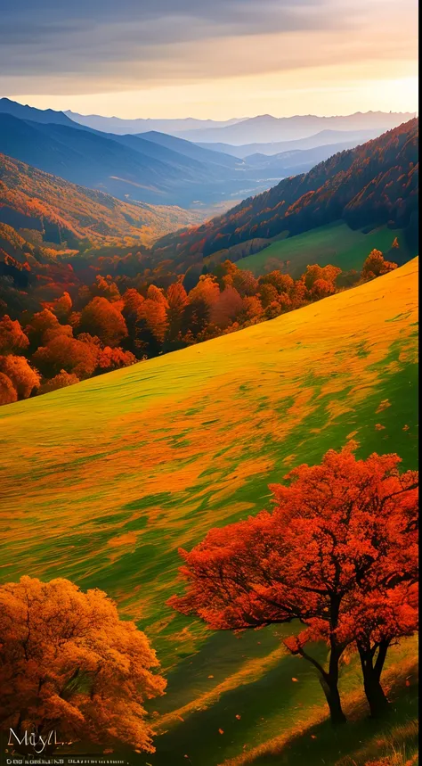 Masterpiece, Best quality, High quality, Extremely detailed Cg Unity 8K wallpaper,landscape with texture ,A place with lots of leaves and autumn colors on the ground,award winning photography, Bokeh, Depth of field, hdr, full bloom, color difference ,Photo...